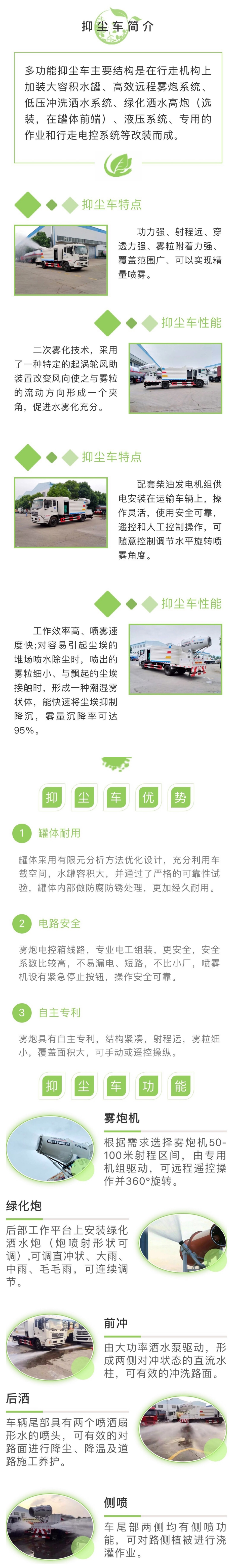 東風天錦綠化噴灑抑塵車國六12立方/30-40米霧炮